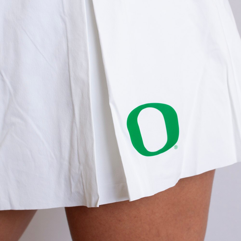Classic Oregon O, Nike, White, Dress/Skirt, Performance/Dri-FIT, Women, Tennis, Tennis Skirt, 763895